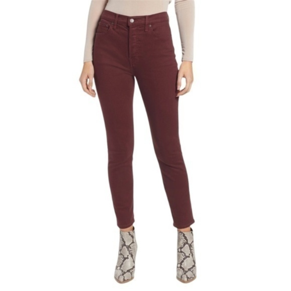 24 GRLFRND Karolina High Rise Slim Jeans in Damson